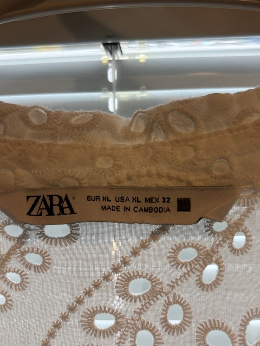 Zara White Eyelet Midi Dress - Picture 2 of 4